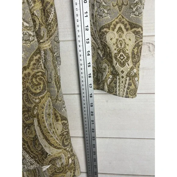 Focus 2000 Coat Womens 10 Gold Paisley Brocade Jacquard Lined Dressy Evening - Picture 6 of 7